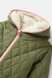 Joules Kali Cream Fleece Lined Reversible Quilted Jacket - Image 4 of 6