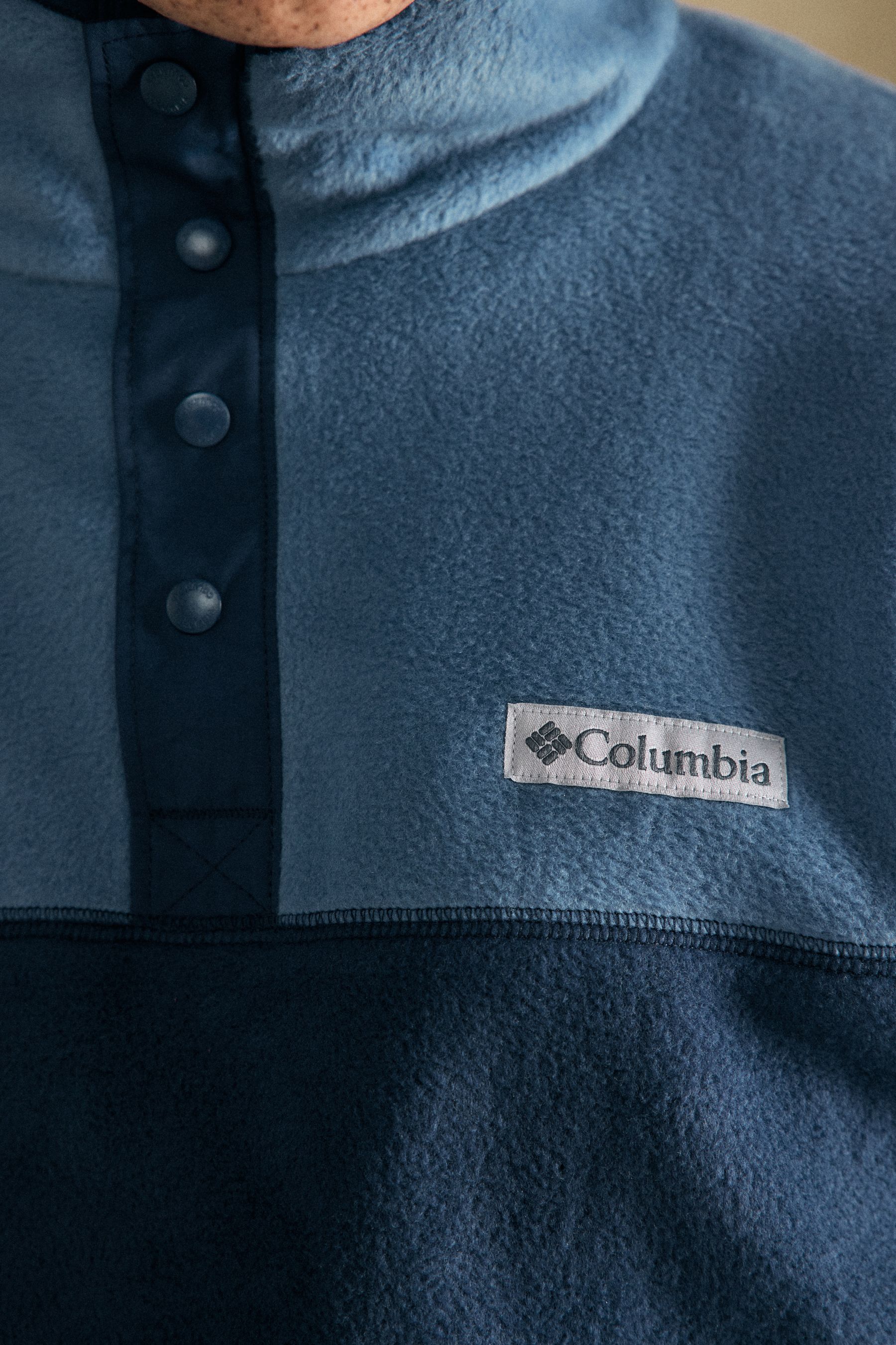 Columbia steens mountain snap button fleece in blue 2025