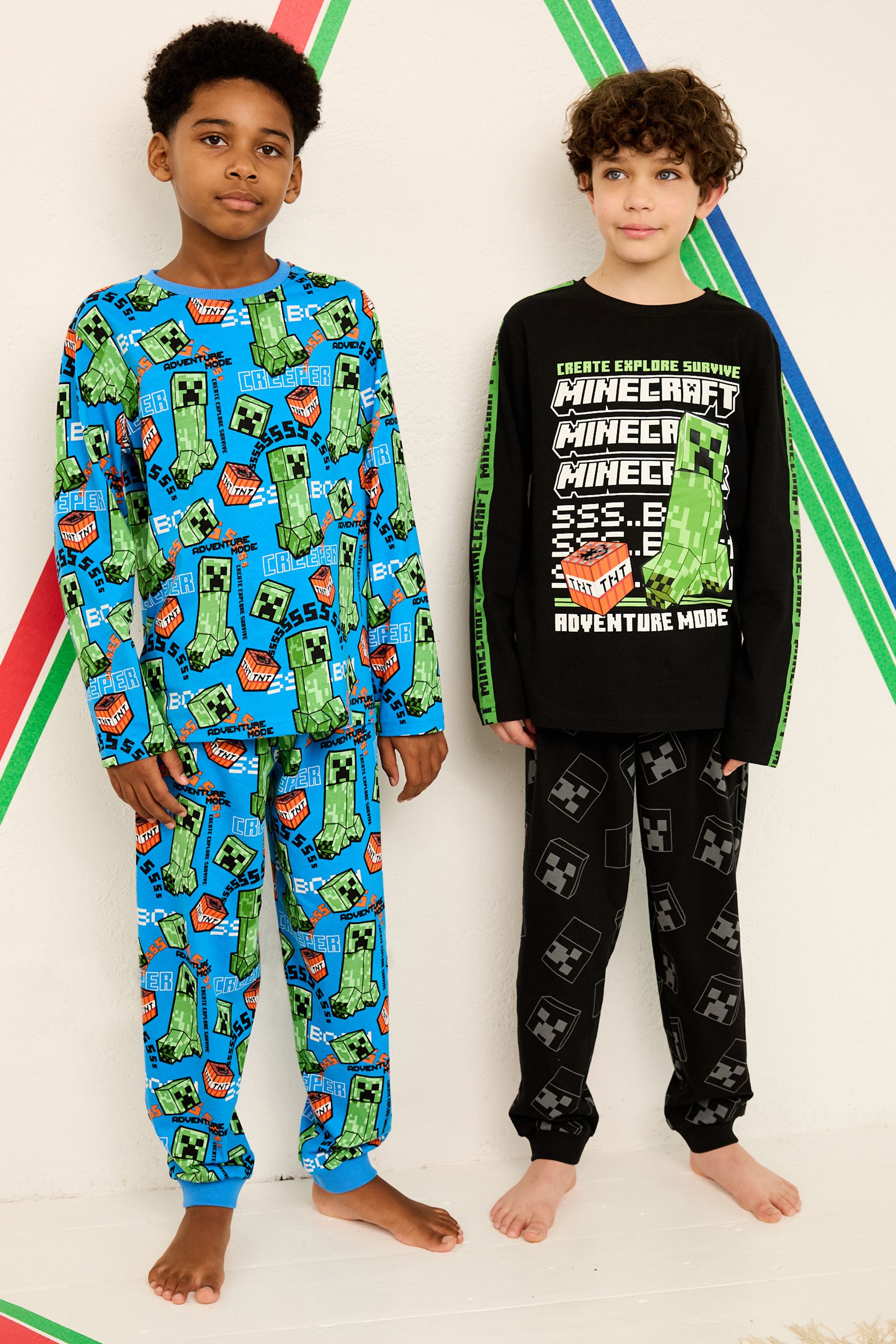 Buy Blue Black Pyjamas 2 Pack 5 16yrs from Next Slovakia