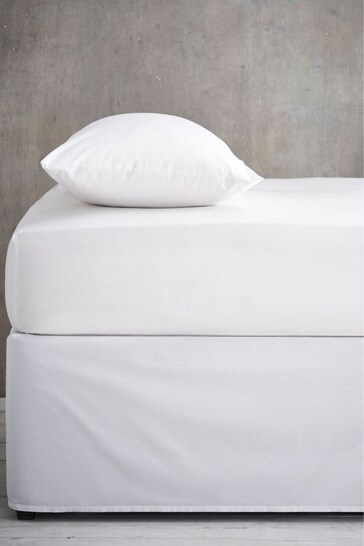 White Cool Touch TENCEL™ lyocell 200 Thread Count Fitted Sheet
