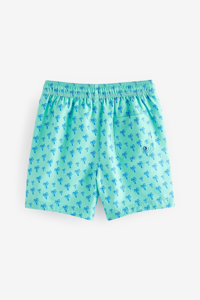 Mint Palm Tree Printed Swim Shorts (3mths-16yrs) - Image 2 of 4