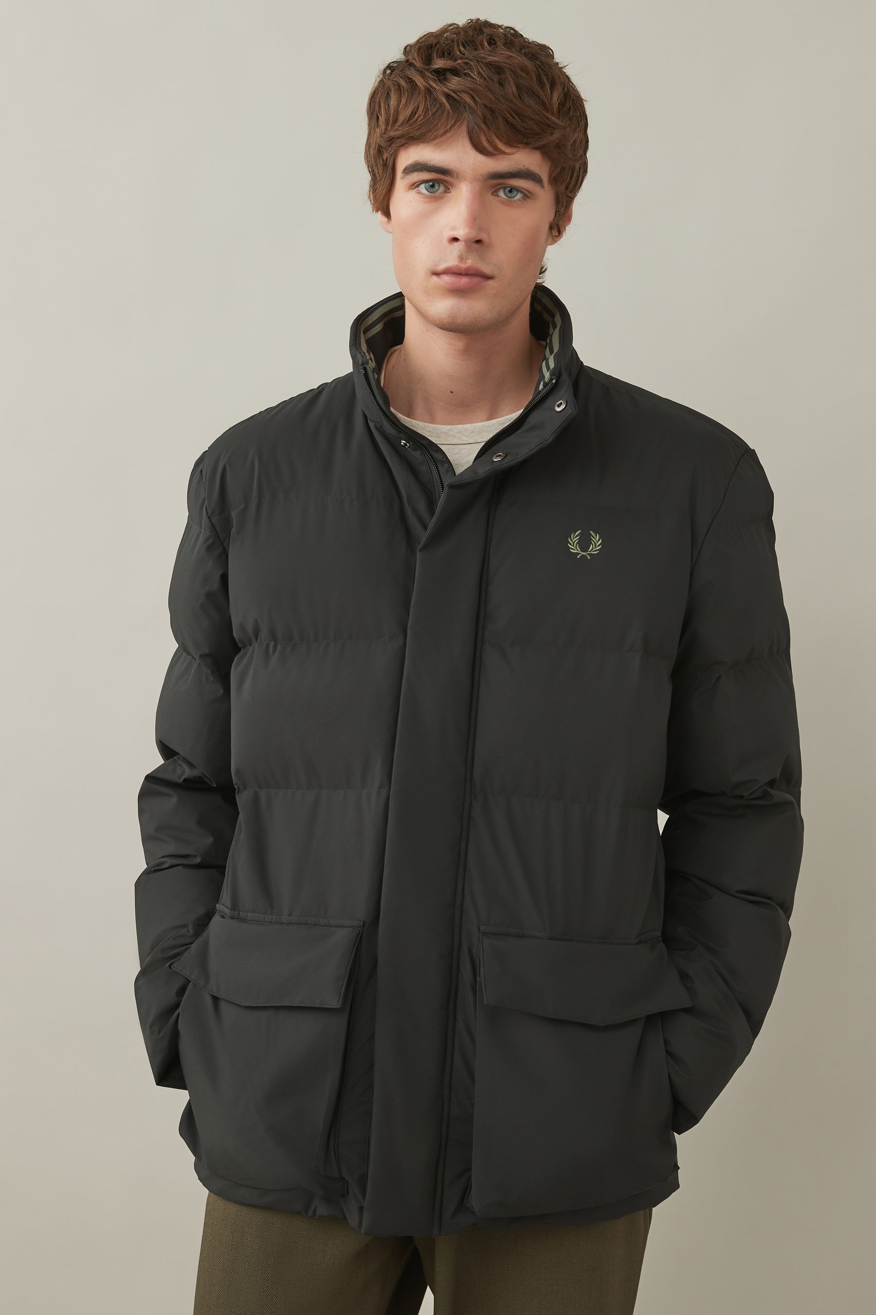 Buy Fred Perry Black Padded Jacket from the Next UK online shop