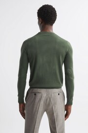 Reiss Ivy Green Wessex Merino Wool Crew Neck Jumper - Image 5 of 5