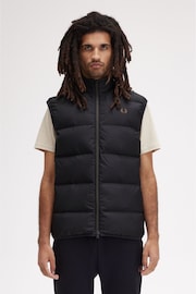 Fred Perry Padded Insulated Black Gilet - Image 1 of 7