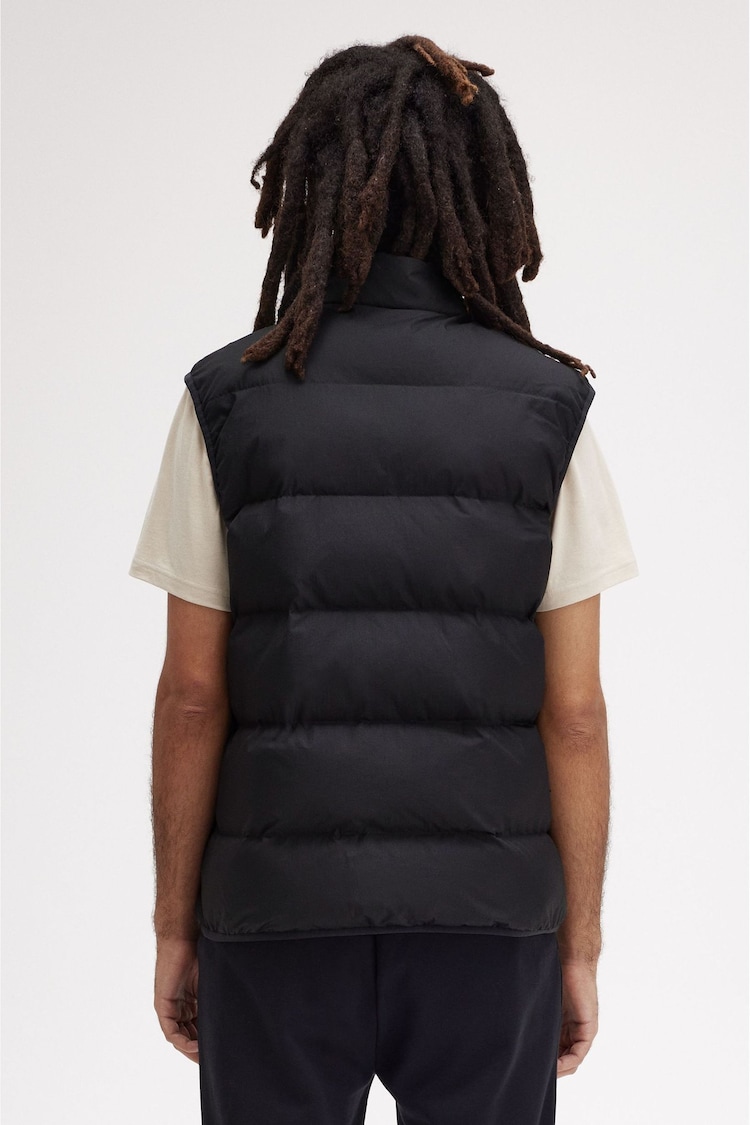 Fred Perry Padded Insulated Black Gilet - Image 2 of 7