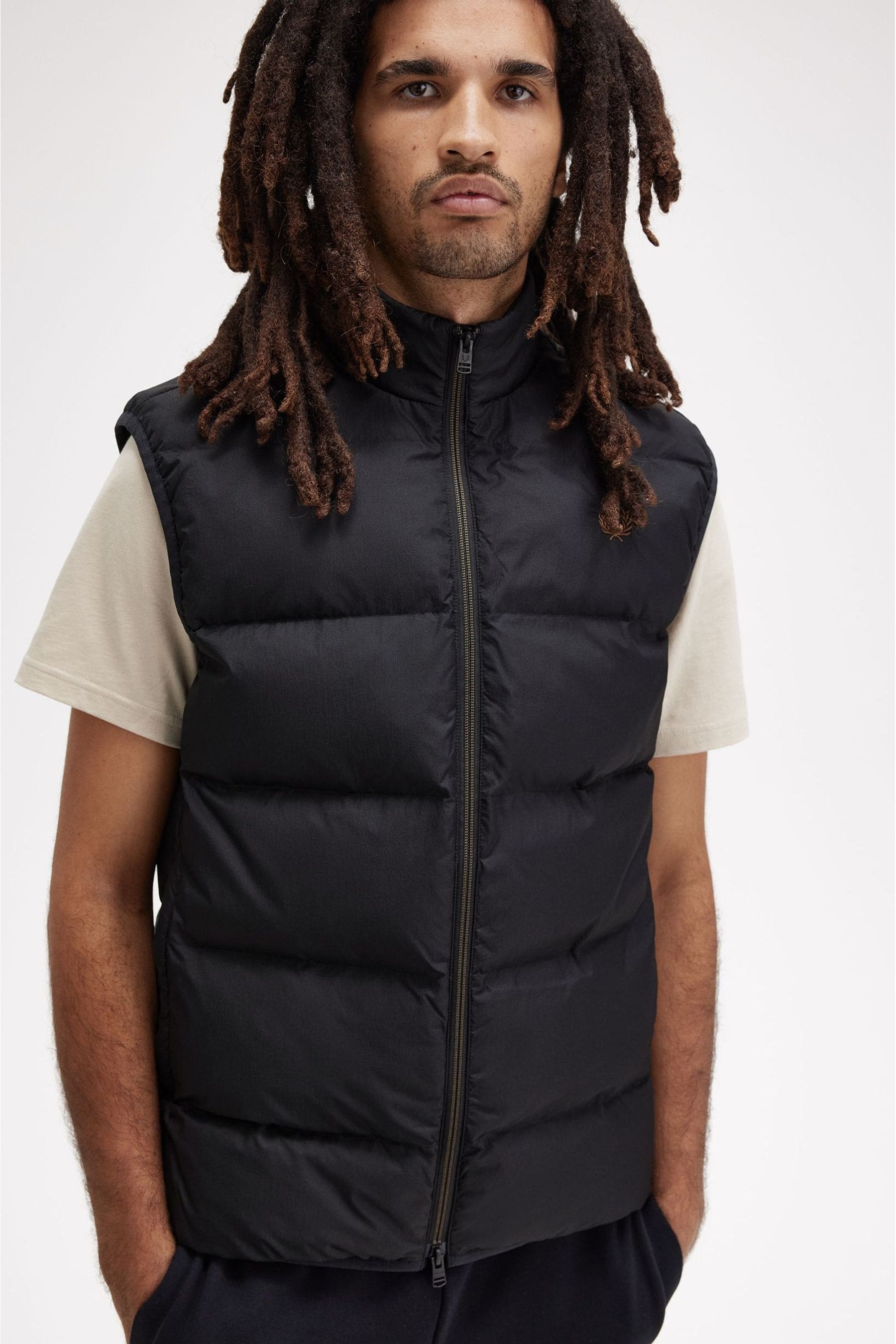 Buy Fred Perry Padded Insulated Black Gilet from the Next UK online shop