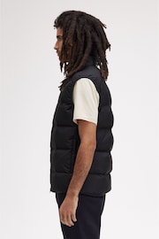 Fred Perry Padded Insulated Black Gilet - Image 4 of 7