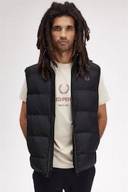 Fred Perry Padded Insulated Black Gilet - Image 5 of 7