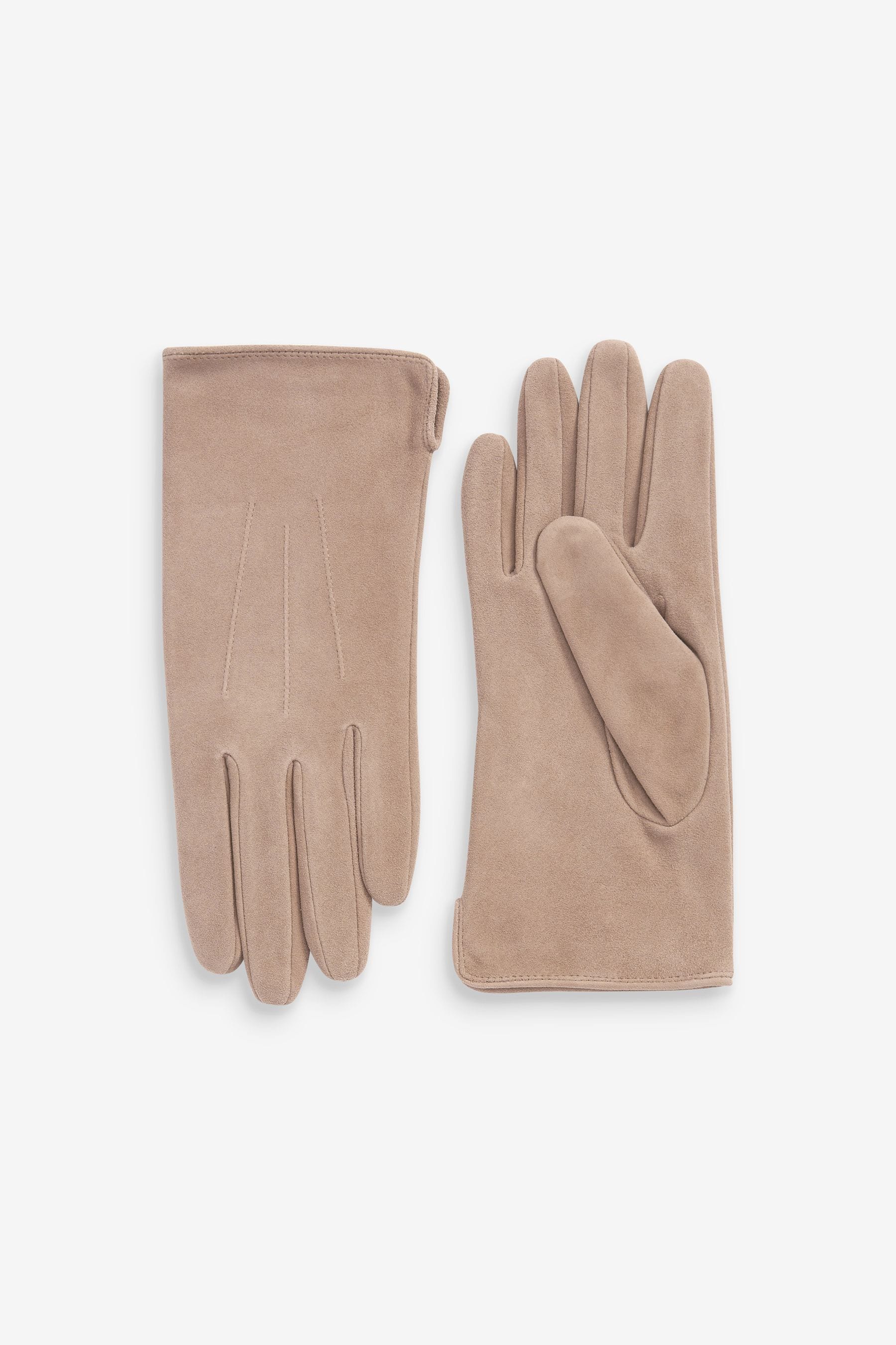 Neutral Suede Gloves