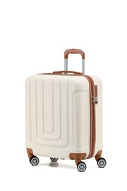 Flight Knight 56x45x25cm EasyJet Overhead 8 Wheel ABS Hard Case Cabin Carry On Hand Black Luggage - Image 1 of 7