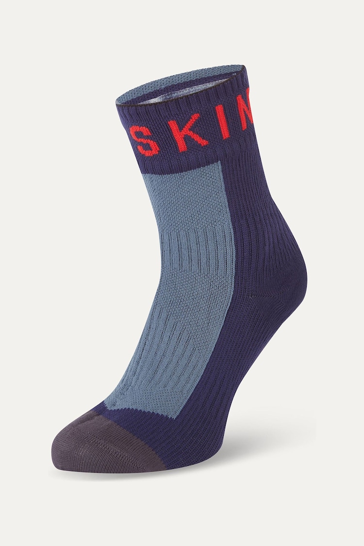 Sealskinz Blue Mautby Waterproof Warm Weather Ankle Length Socks With Hydrostop - Image 1 of 2