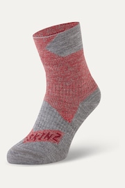 Sealskinz Red Bircham Waterproof All Weather Ankle Length Socks - Image 1 of 2