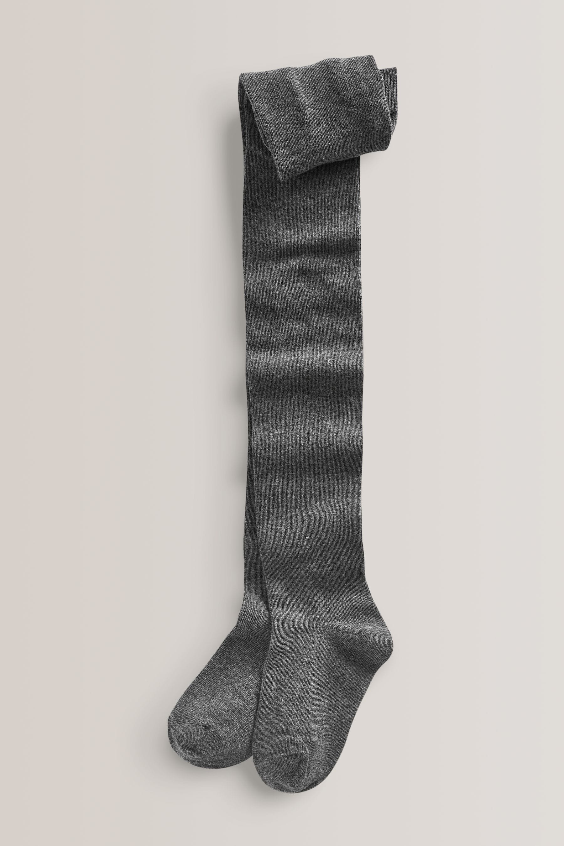 Buy Grey 5 Pack Cotton Rich School Tights from Next Oman