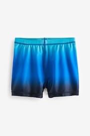 Blue Ombre Shorter Length Stretch Swim Shorts (3-16yrs) - Image 1 of 3