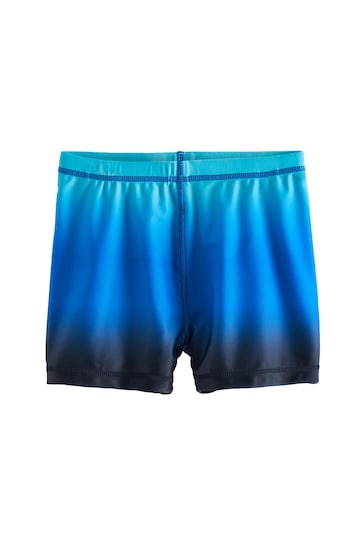 Blue Ombre Shorter Length Stretch Swim Shorts (3-16yrs)