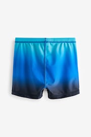 Blue Ombre Shorter Length Stretch Swim Shorts (3-16yrs) - Image 2 of 3