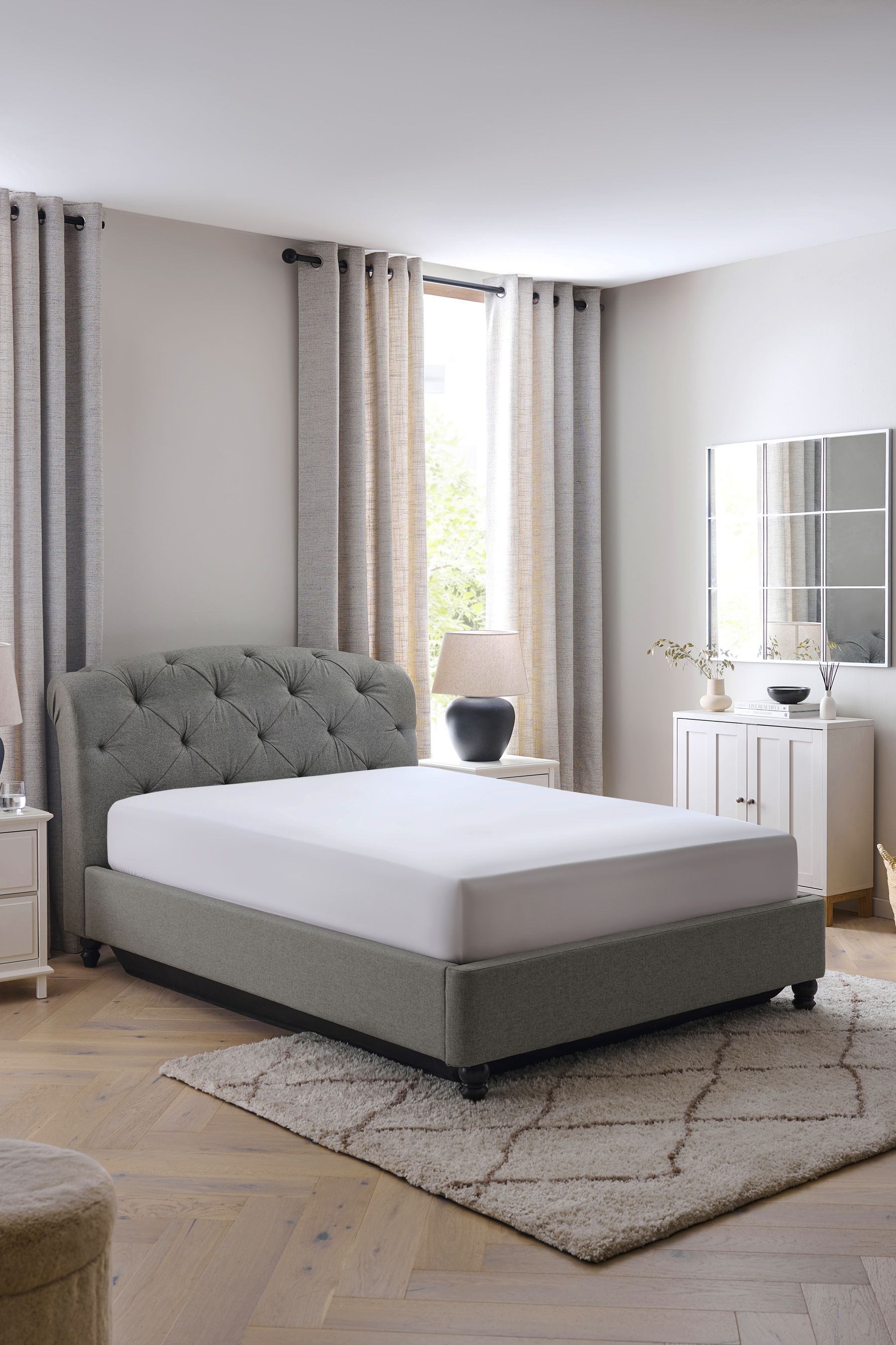 Grey sale wool headboard