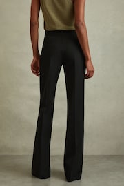 Reiss Black Claude Petite High Rise Flared Trousers - Image 4 of 6