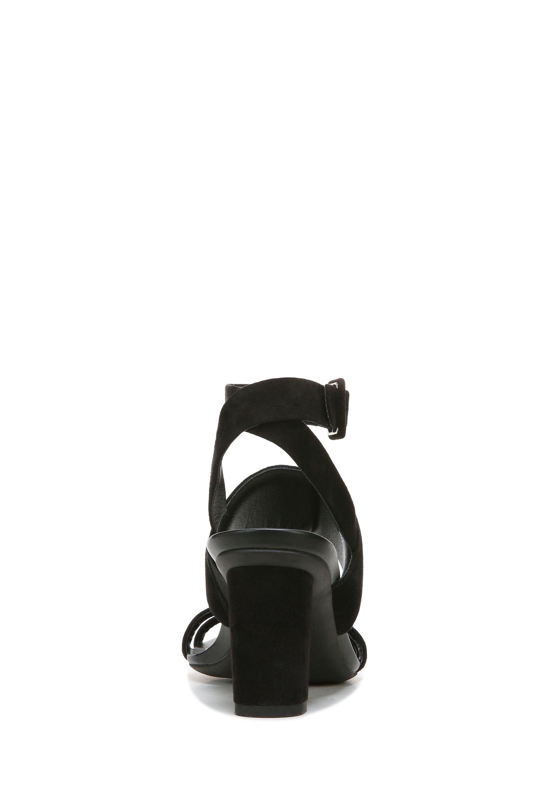 Vionic Suede Yasmin Heeled Black Sandals