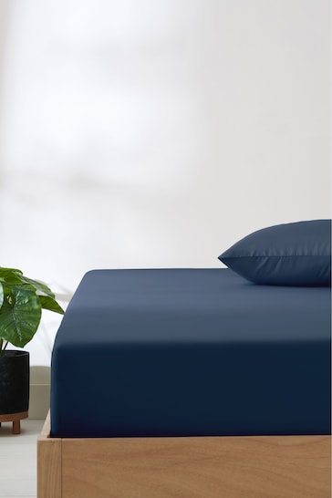 Navy Blue Deep Fitted Simply Soft Microfibre Sheet