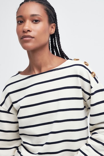 Buy Barbour® White Caroline Stripe Sweatshirt from the Next UK online shop
