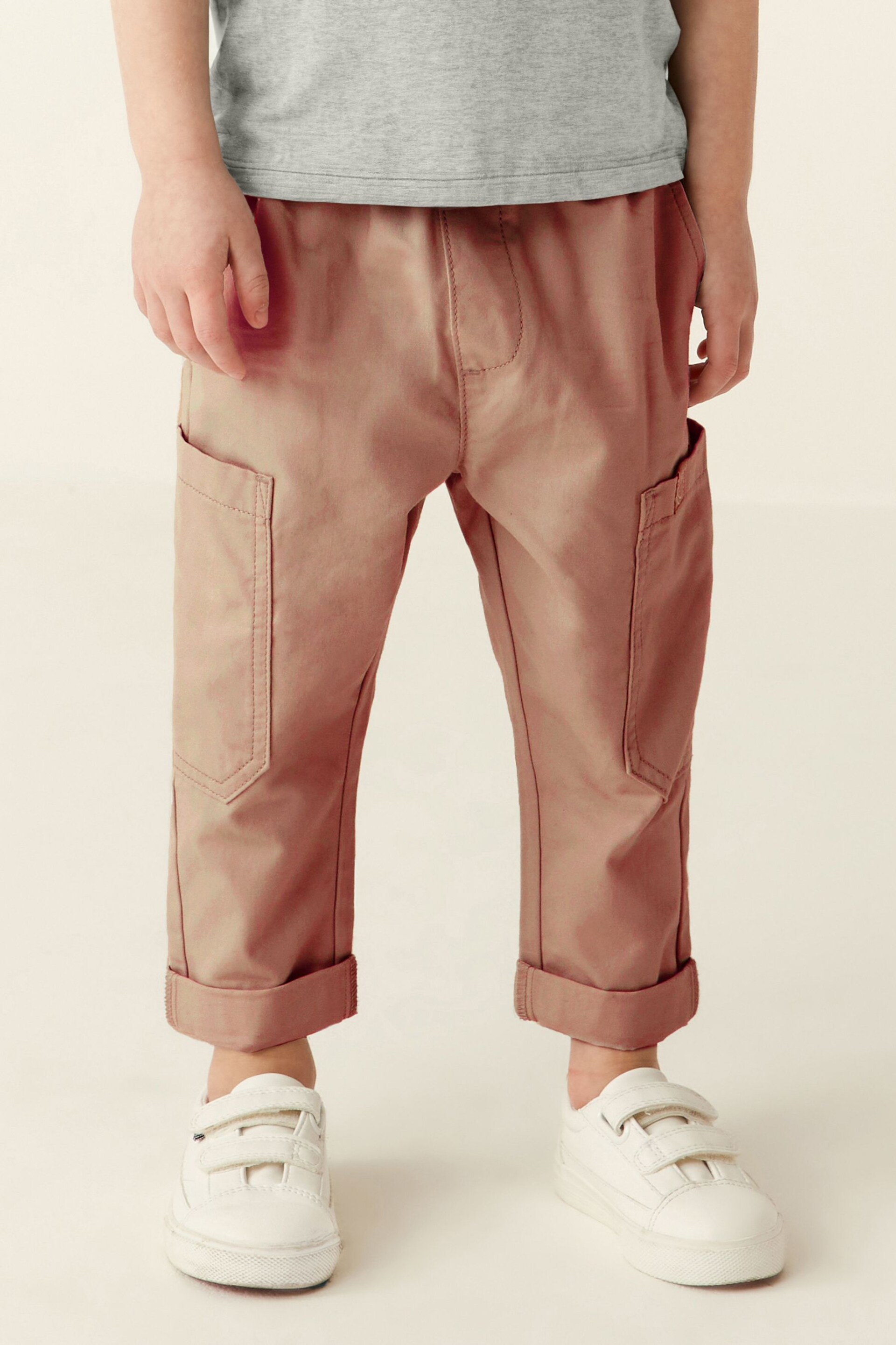 Peach Pink Side Pocket Pull-On Trousers (3mths-7yrs) - Image 1 of 7