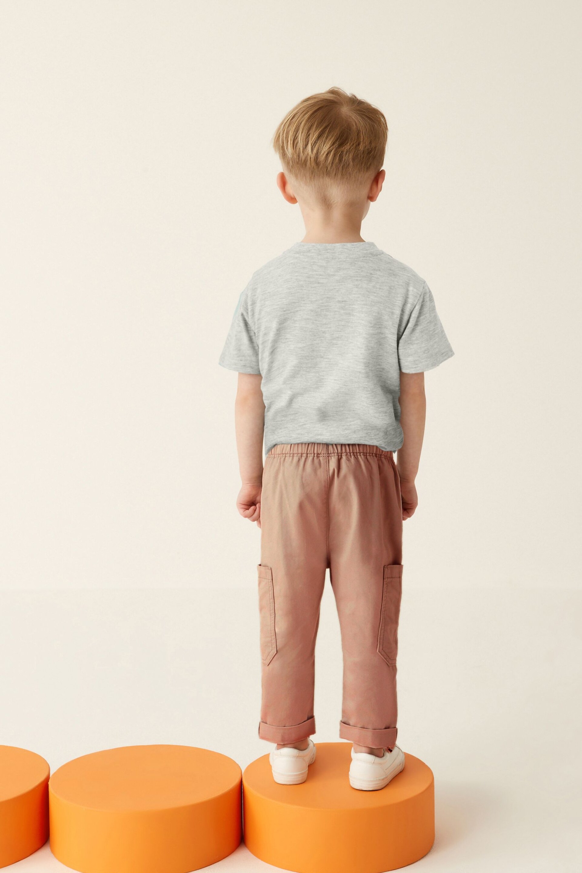 Peach Pink Side Pocket Pull-On Trousers (3mths-7yrs) - Image 3 of 7