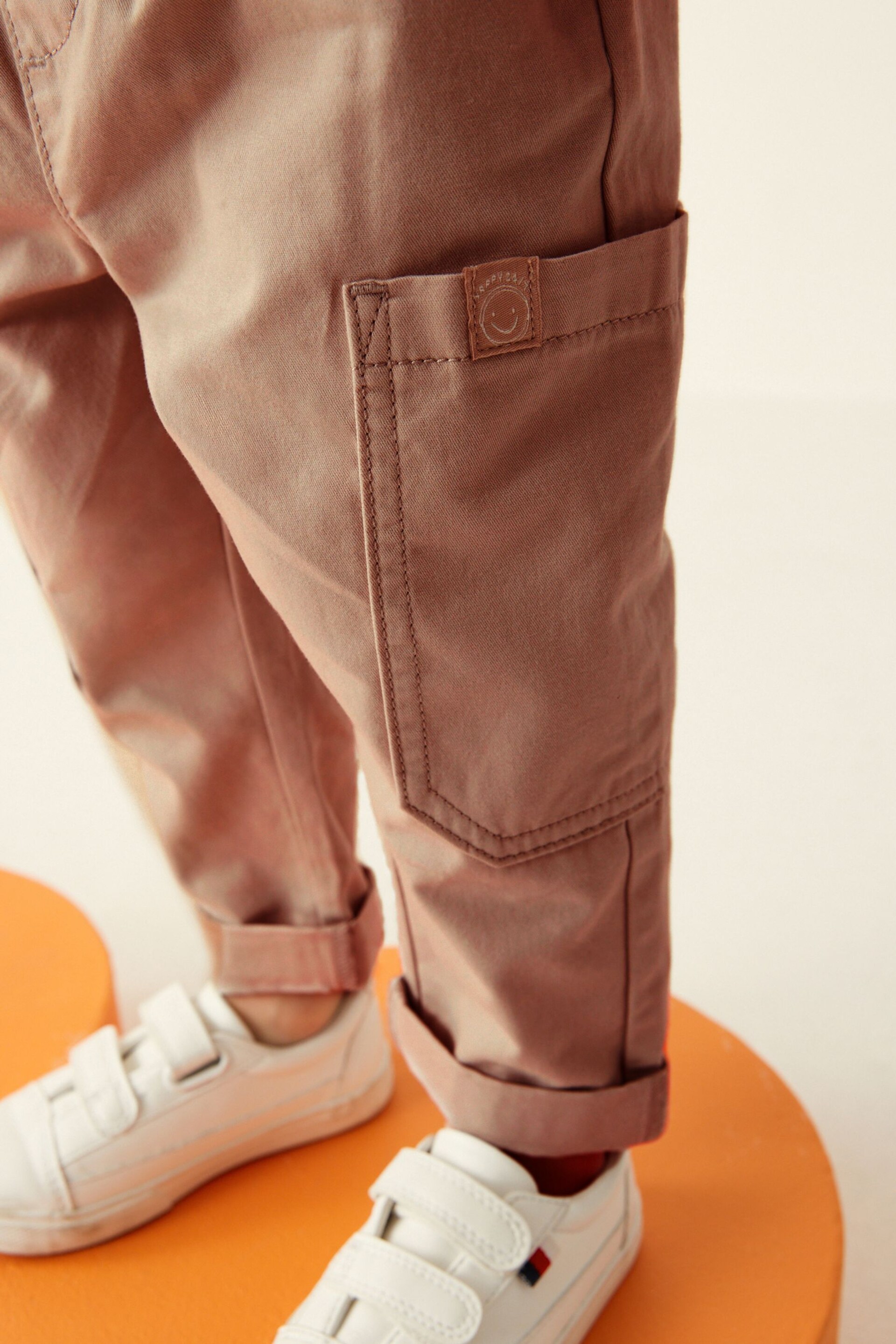 Peach Pink Side Pocket Pull-On Trousers (3mths-7yrs) - Image 4 of 7