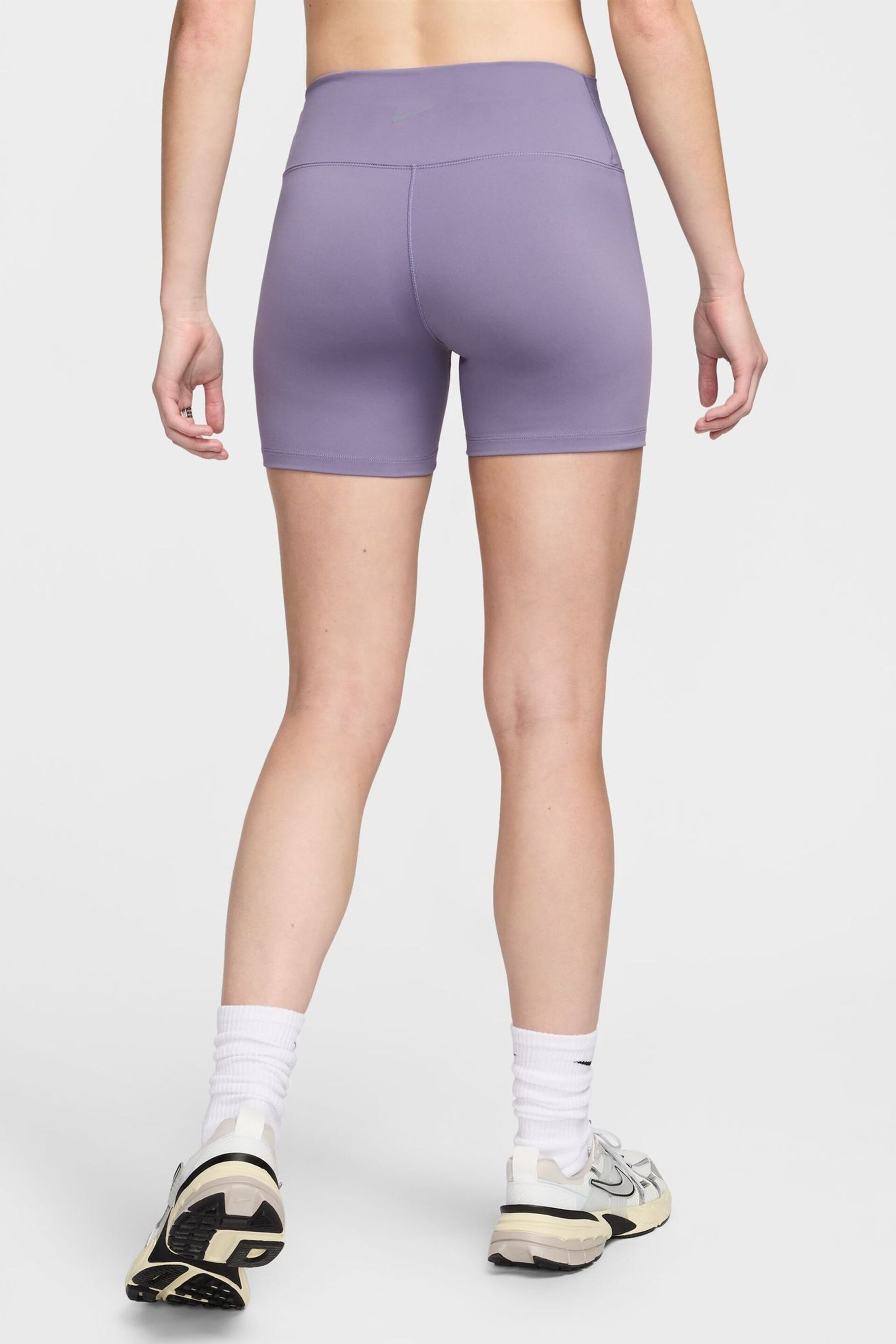 Nike Purple Dri-FIT One High Waisted 5 Cycling Shorts - Image 2 of 8