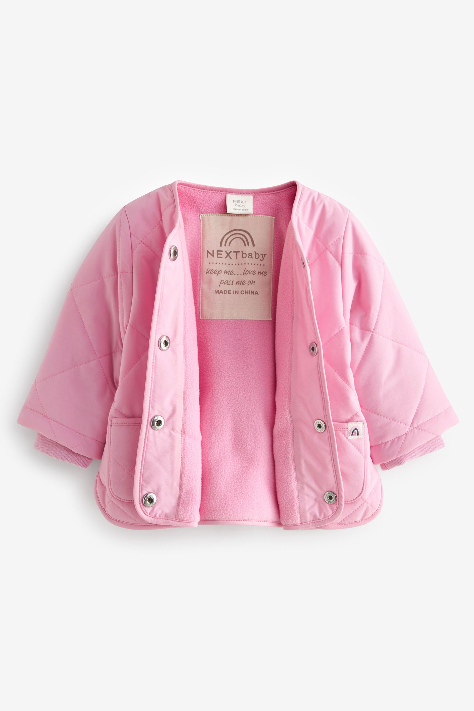 Buy Pink Baby Quilted Jacket 0mths 2yrs from Next Luxembourg