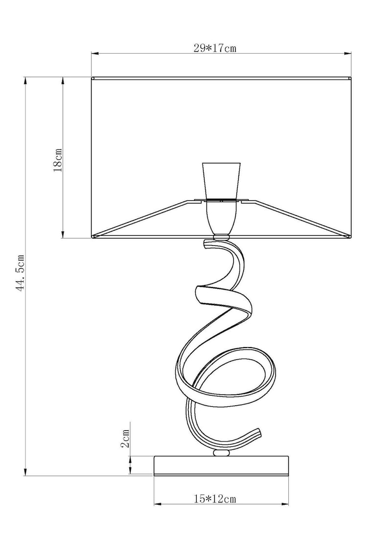 Chrome Ribbon Small Touch Table Lamp - Image 6 of 6