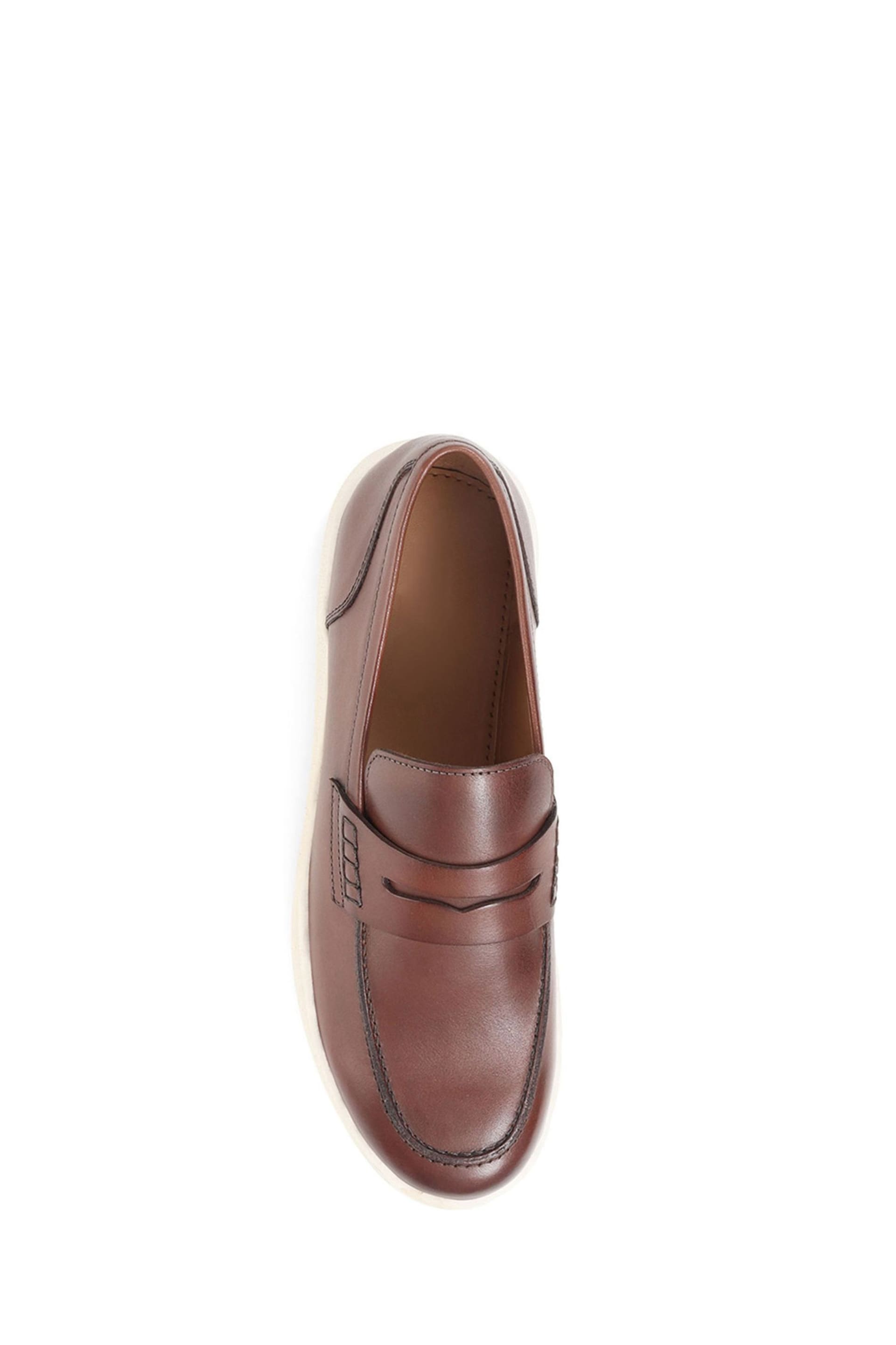 Jones Bootmaker Sal Leather Slip-on Brown Loafers - Image 4 of 5