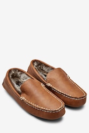 Tan Brown Moccasin Slippers - Image 4 of 6