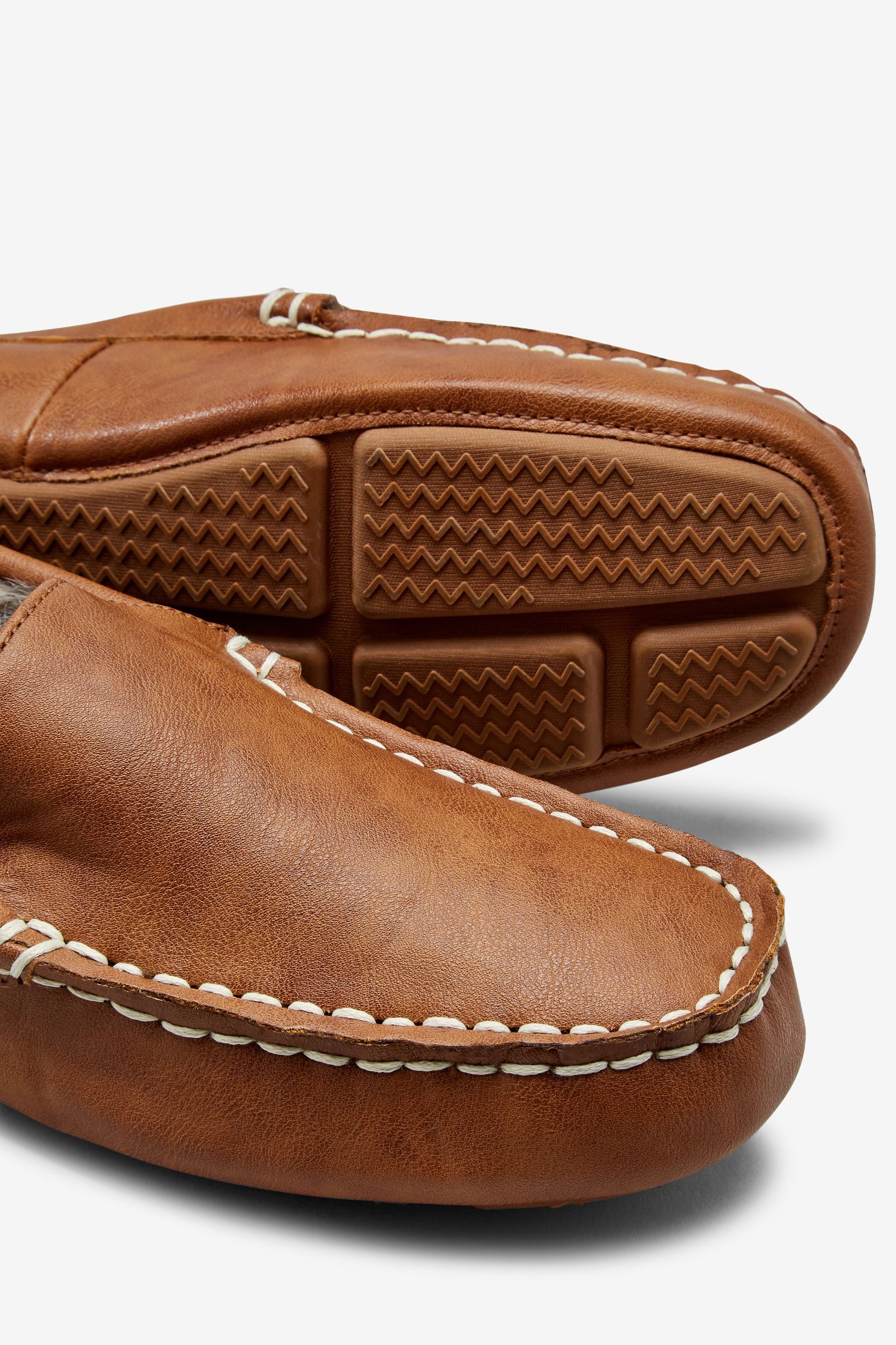 Buy Tan Brown Moccasin Slippers from the Next UK online shop