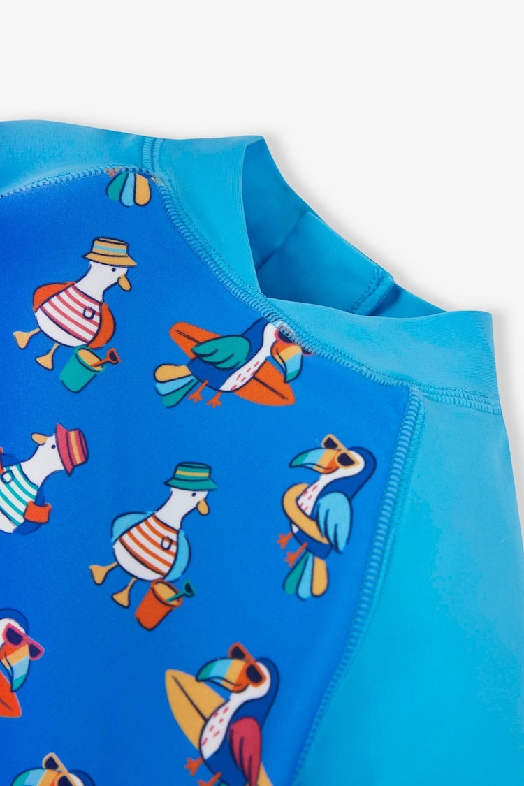 JoJo Maman Bébé Blue Toucan UPF 50 2-Piece Sun Protection Suit - Image 8 of 8