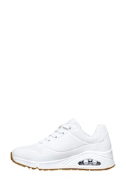 Skechers White Wide Uno Stand On Air Trainers - Image 3 of 5