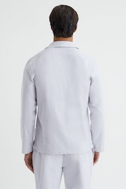 Reiss Ice Grey Keddington Cotton Button-Through Pyjama Shirt - Image 5 of 5