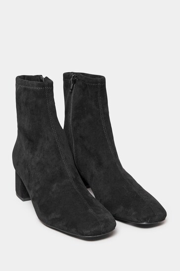 Long Tall Sally Black Suede Heel Boots