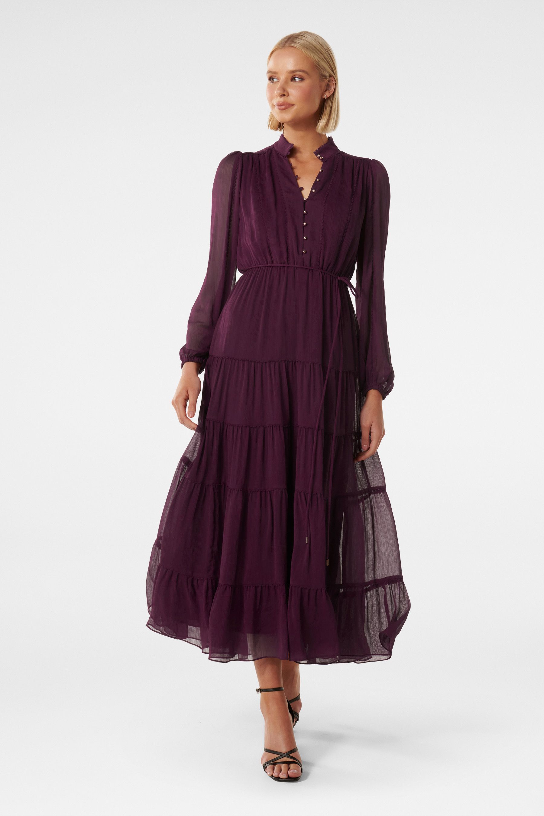 Buy Forever New Purple Rickie Button Up Midi Dress from Next Luxembourg