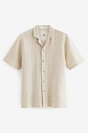 Ecru/White Textured Jersey Short Sleeve Shirt - Image 7 of 9