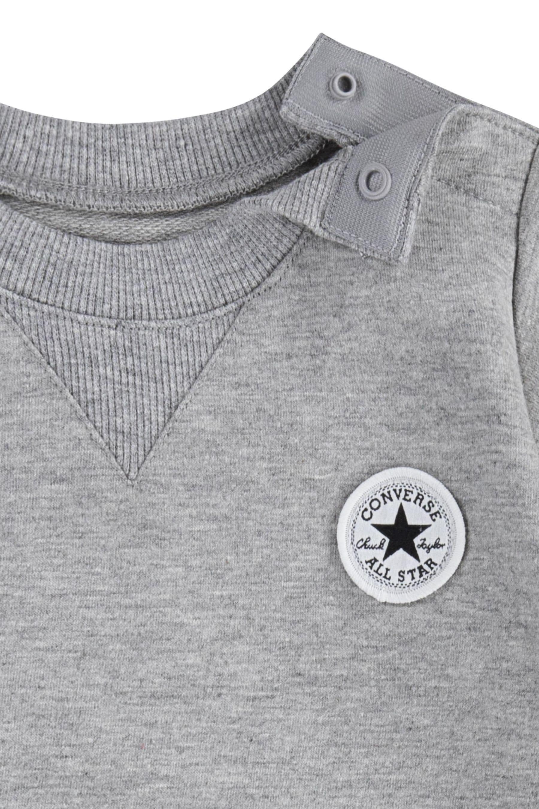 Grey converse jumper best sale