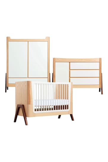 Gaia Baby Natural Hera Cot Bed Dresser/Wardrobe Set