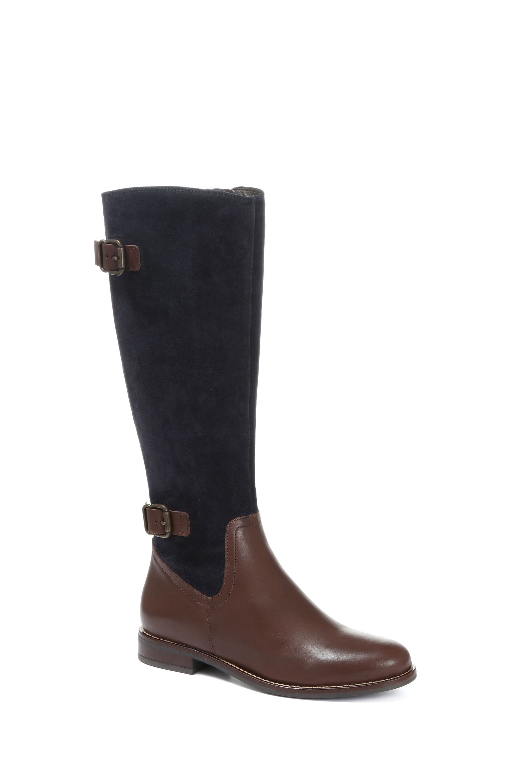 Buy Jones Bootmaker Blue Leather Knee High Boots from the Next UK