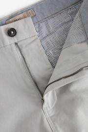 Light Grey Straight Fit Stretch Chinos Shorts - Image 6 of 8