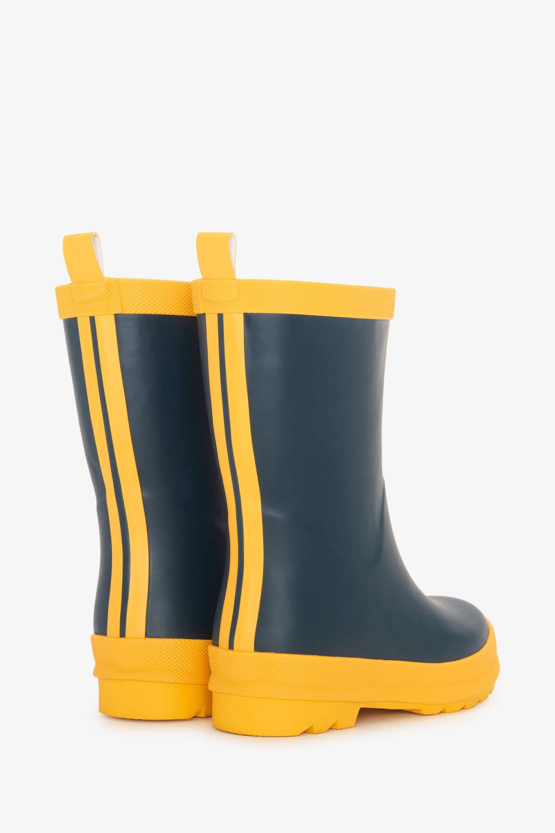 Buy Hatley Navy Blue Yellow Matte Rain Boots from Next Ireland