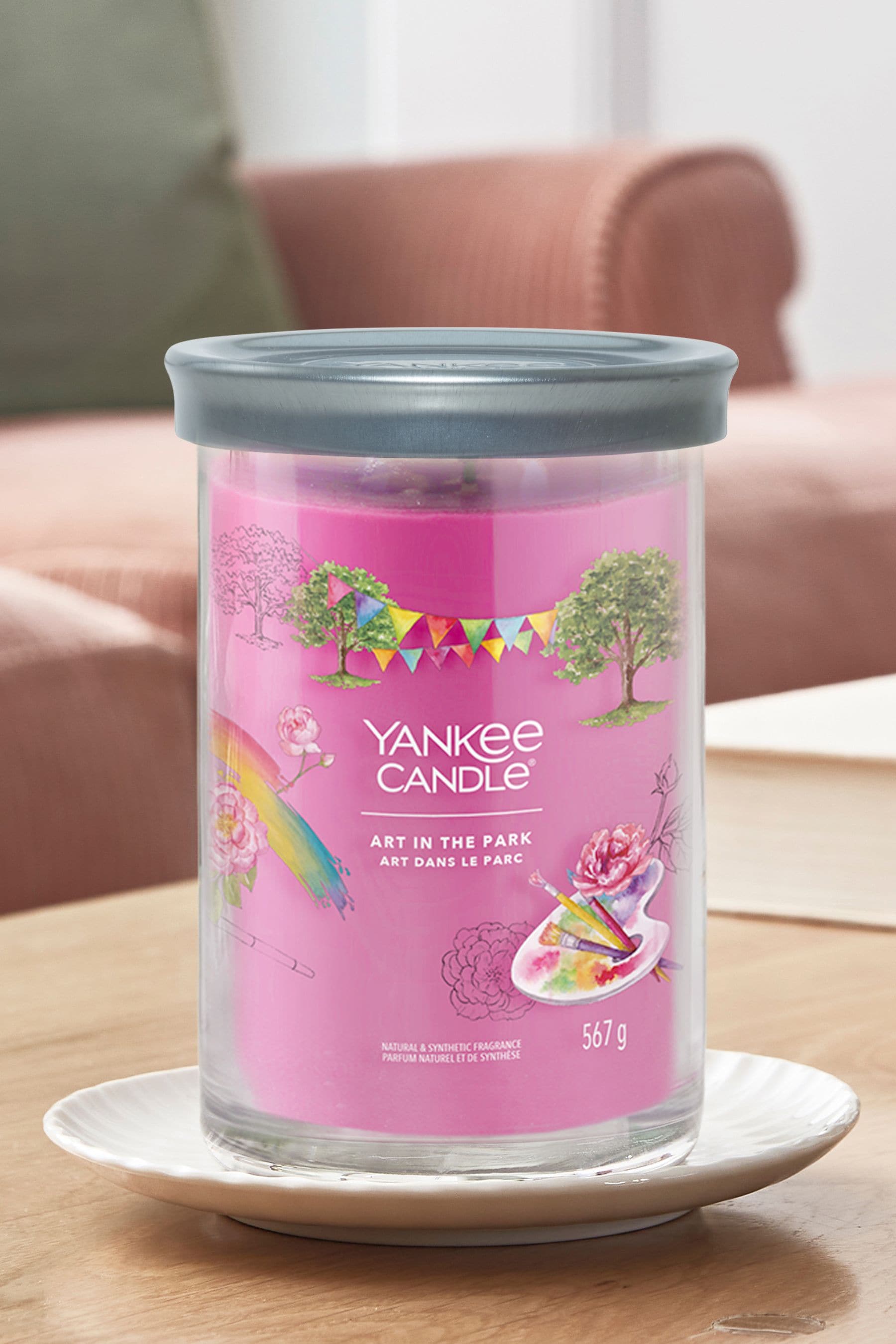 Pink top yankee candle