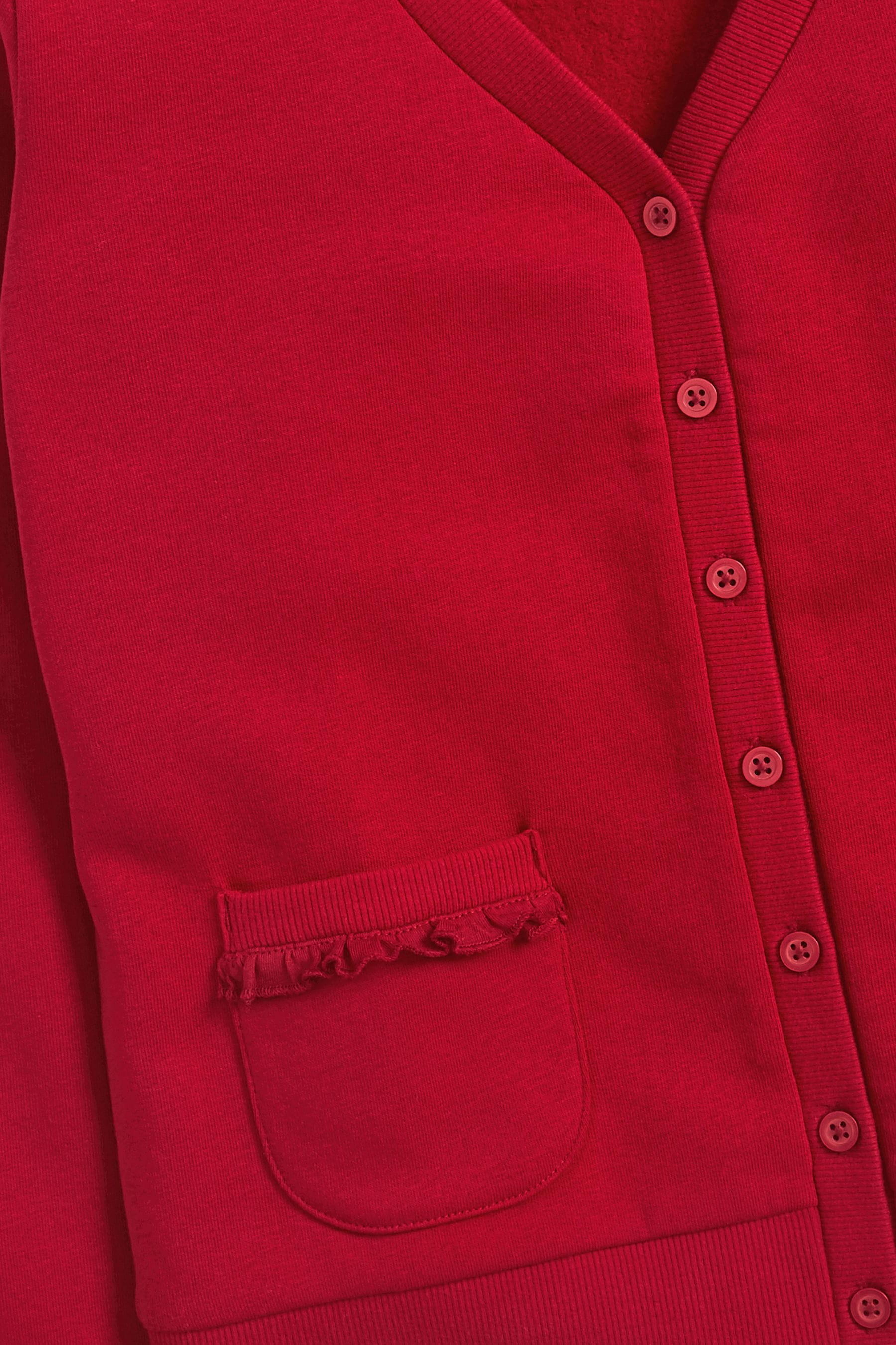 Buy Red Cotton Rich Frill Pocket Jersey School Cardigan 3 16yrs from the Next UK online shop