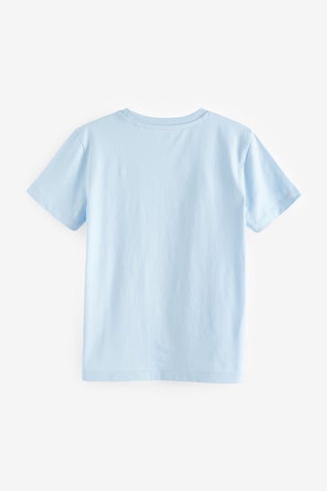Blue Light Cotton Short Sleeve T-Shirt (3-16yrs)