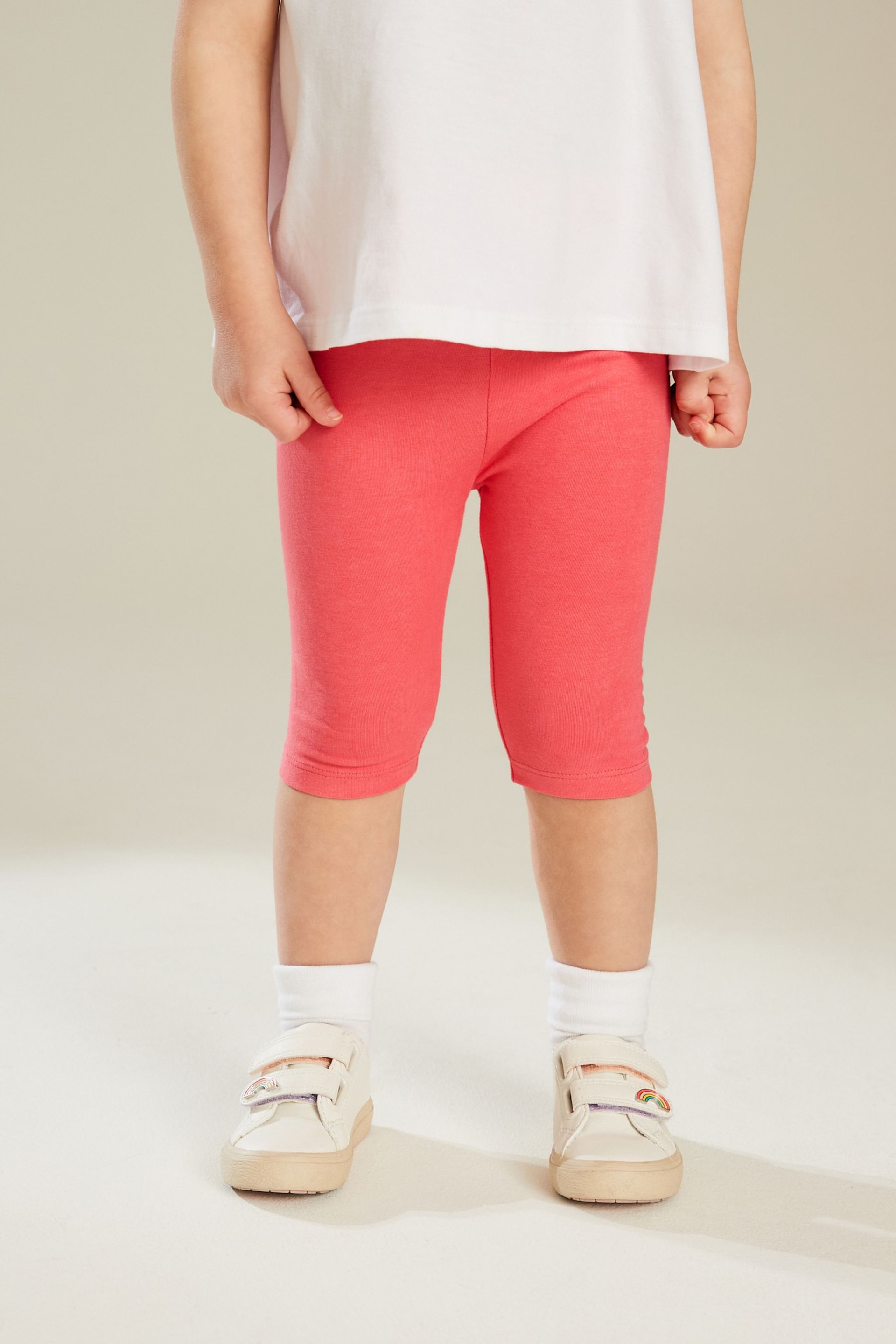 Bright Pink Cropped Leggings (3mths-7yrs) - Image 3 of 7