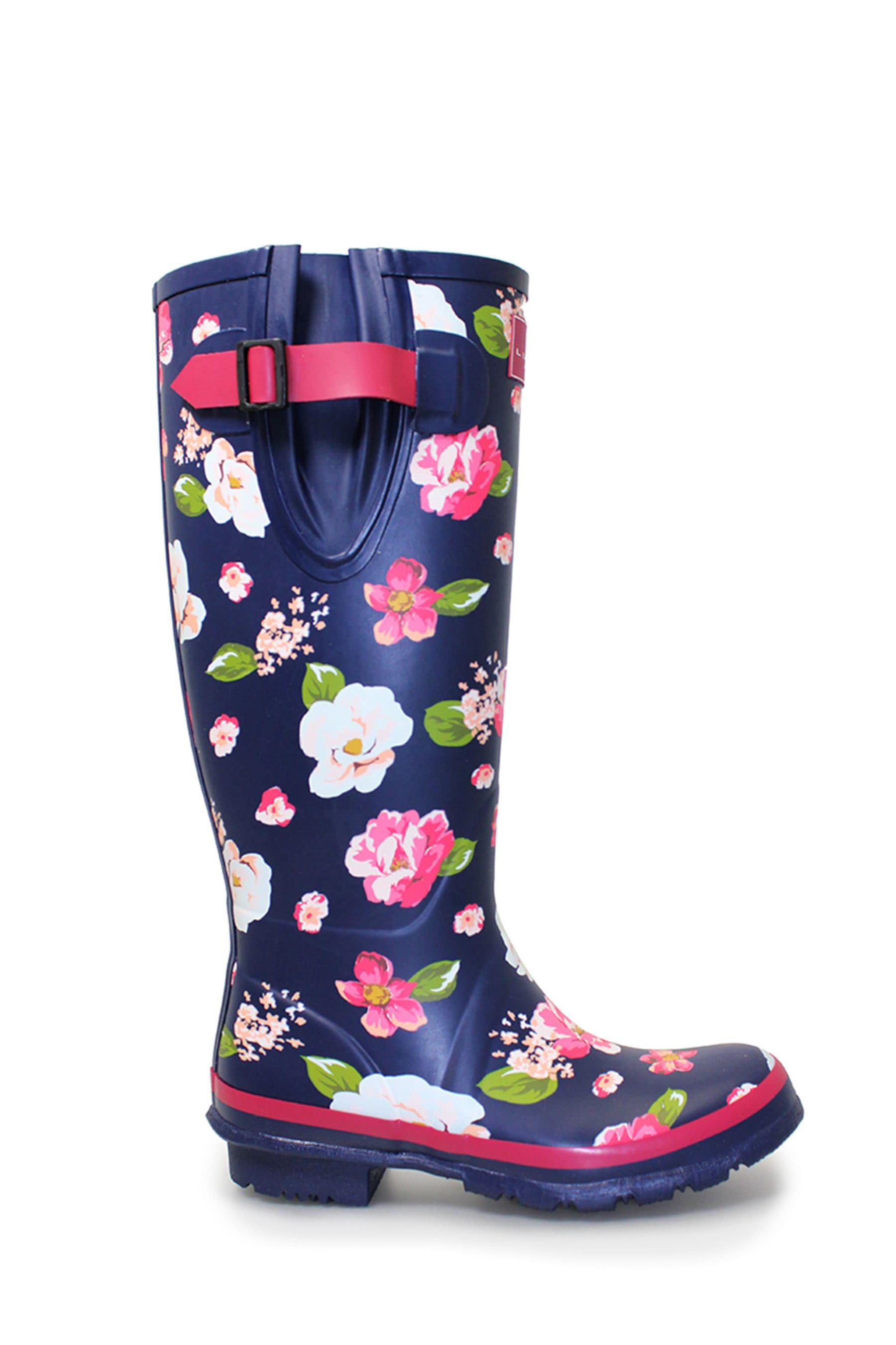 Buy Lunar Blue Floral Patterned Rubber Wellies from Next USA
